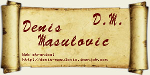 Denis Mašulović vizit kartica